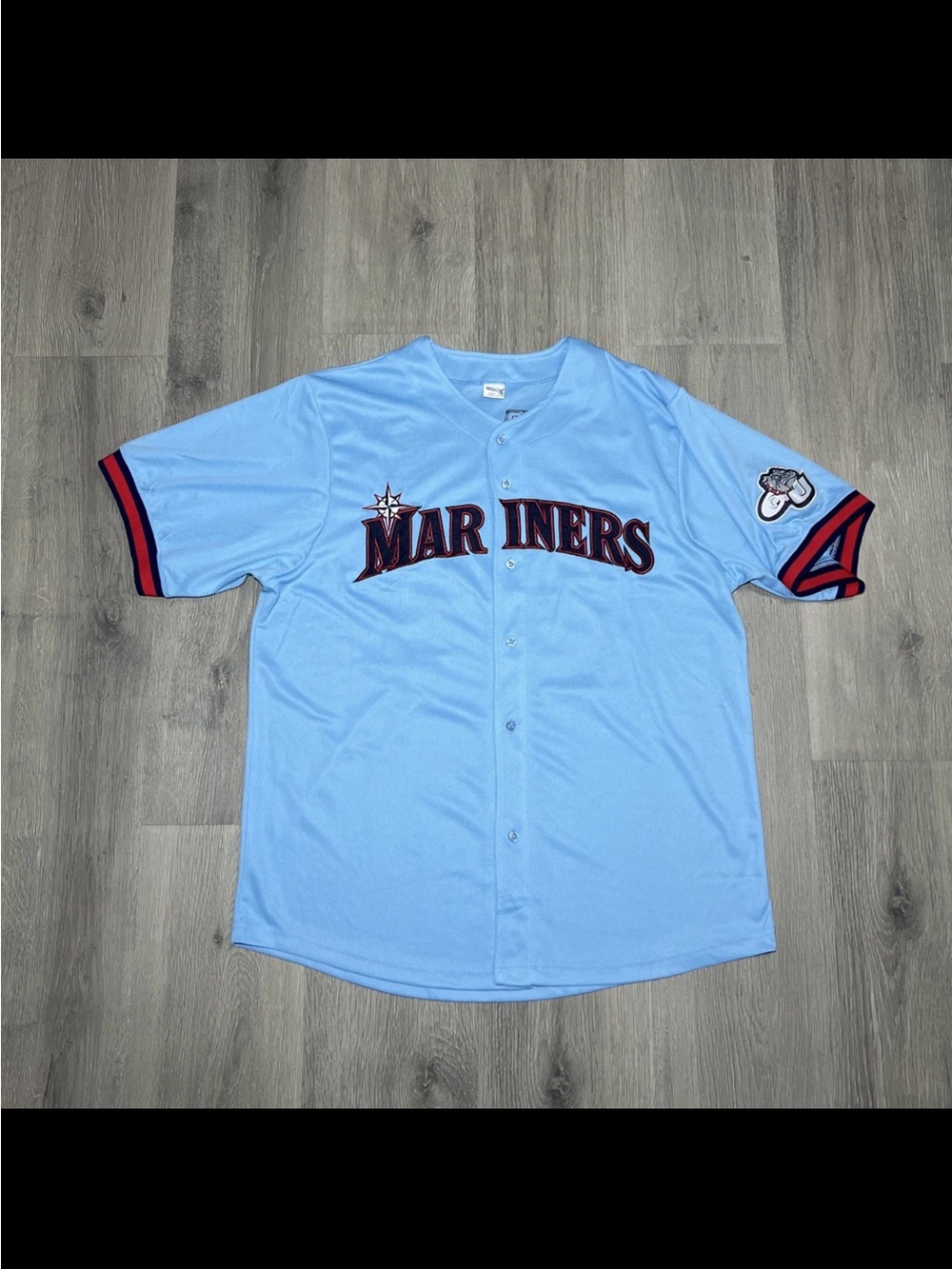 Seattle Mariners Light Blue Button-Up Jersey